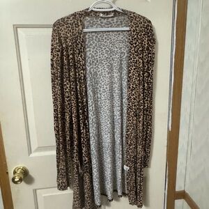 Zenana Outfitters Leopard Print Cardigan